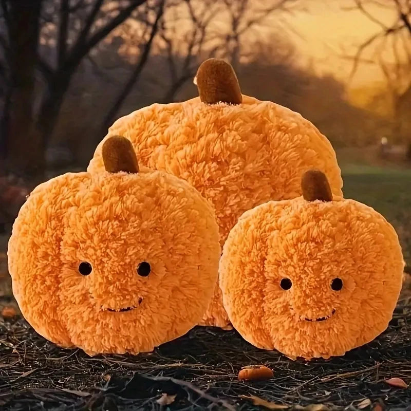 Pumpkin Plush Decorative Pillow - Halloween Themed Cushion for Home Decor, Party Favors, and Holiday Gifts