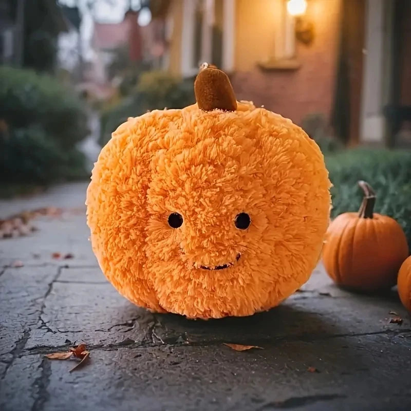 Pumpkin Plush Decorative Pillow - Halloween Themed Cushion for Home Decor, Party Favors, and Holiday Gifts