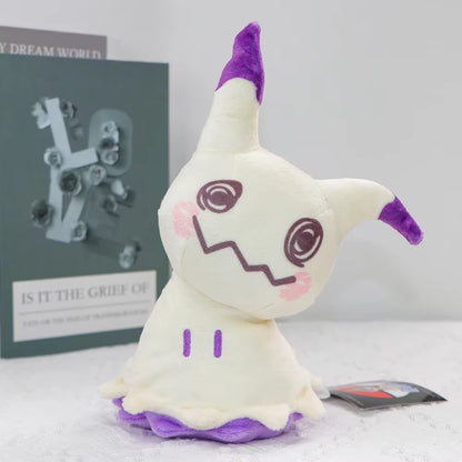 Mimikyu Plush Collectible Soft Toy - Cute Cartoon Stuffed Animal Gift Featuring Eevee, Espeon, and Glaceon