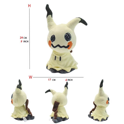 Mimikyu Plush Collectible Soft Toy - Cute Cartoon Stuffed Animal Gift Featuring Eevee, Espeon, and Glaceon